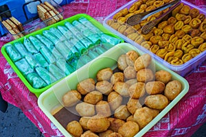 Traditional street food in Indonesia