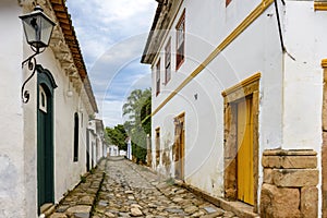 Traditional street in the historic city of Paraty