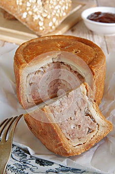 Traditional style pork pie