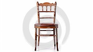 Traditional Style Wooden Dining Chair With Leather Seat