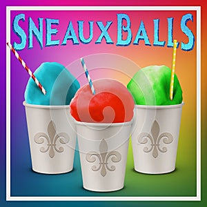 Traditional Summer time Spring Snow Balls New Orleans Louisiana