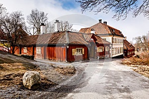 Traditional Swedish Houses in Skansen National Park photo