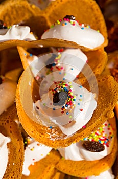 Traditional sweet cakes, in the market