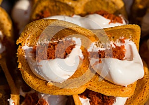 Traditional sweet cakes, in the market