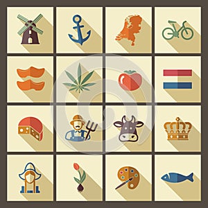 Tradizionale simboli da olanda 