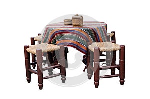 Traditional table and chair