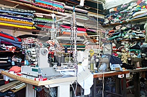 Traditional tailor workshop