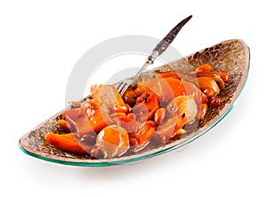 Traditional Tajine Vegetable Dish with Fork