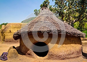 Traditional Tammari people village of Tamberma at Koutammakou, the Land of the Batammariba, Kara region, Togo