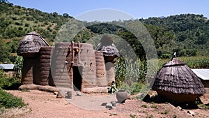 Traditional Tammari people village of Tamberma at Koutammakou, the Land of the Batammariba, Kara region, Togo