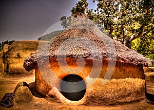 Traditional Tammari people village of Tamberma at Koutammakou, the Land of the Batammariba, Kara region, Togo