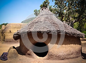 Traditional Tammari people village of Tamberma at Koutammakou, the Land of the Batammariba, Kara region, Togo