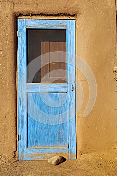 Traditional Taos blue door