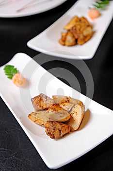 Traditional tapas of mushrooms