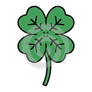 traditional tattoo of a 4 leaf clover