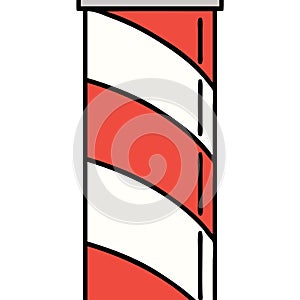 traditional tattoo of a barbers pole