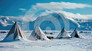 Traditional Tents in Arctic Wilderness