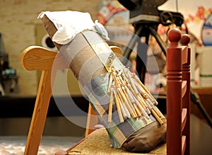 Traditional textile handicrafts from Almagro in Ciudad Real province, Spain. photo