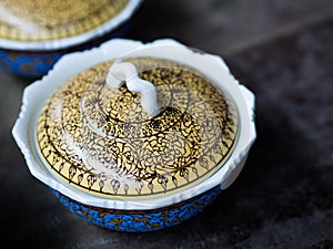 A traditional Thai Benjarong, ceramic, Thailand