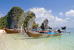 Traditional thai boats