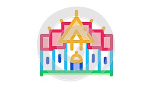 Traditional Thai Building Icon Animation