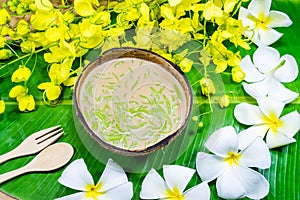 Traditional thai dessert Lot Chong