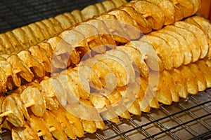 Traditional Thai dish - the potato fried in oil