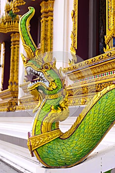 Traditional Thai Dragon Sculpture at a Temple