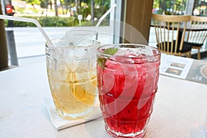 Traditional thai herbal drink fruit and herbal cold drinks