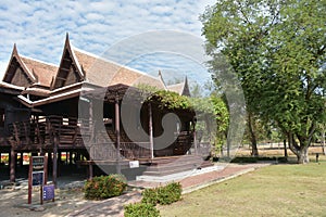 Traditional thai house, in public area