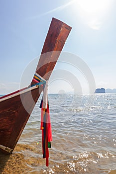 Traditional thai longtail boat.