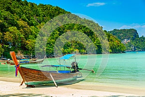 Traditional Thai longtail boat