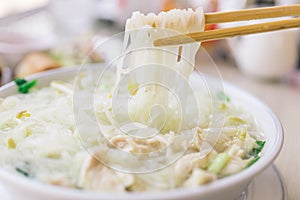 Traditional thai noodle soup photo