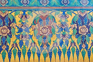 Traditional Thai pattern stylized natural forms