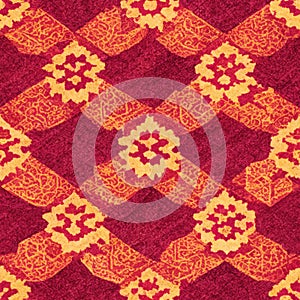 Traditional thai silk fabric seamless pattern