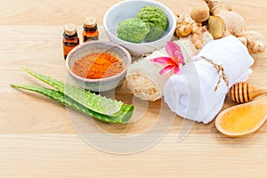 Traditional of thai skin care ingredients.