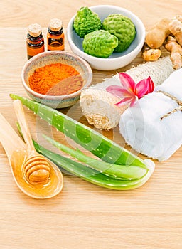 Traditional of thai skin care ingredients.