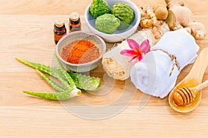 Traditional of thai skin care ingredients.