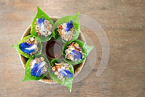 Traditional thai snack Miang Kham photo