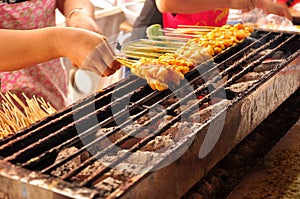 Traditional Thai steak roasted pork