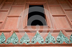 Traditional Thai style church door