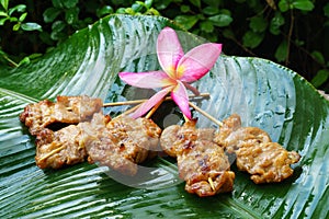 Traditional Thai style grilled pork