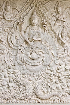 Traditional Thai style molding art