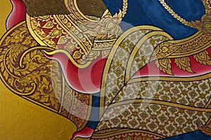 Traditional Thai style painting art