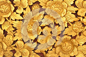 Traditional Thai style pattern decorative, Carved wood in temple ,Thailand