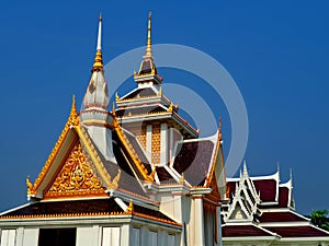 Traditional Thai style pavilions at Buddhist temple