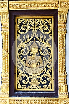 Traditional Thai style window temple