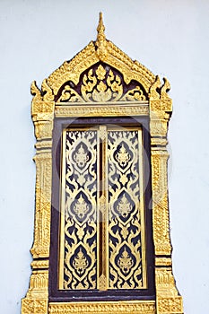 Traditional Thai style window temple