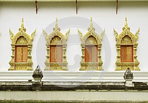 Traditional Thai style window temple.