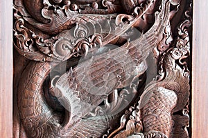 Traditional Thai style wood carving